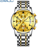 Rose gold Watches Brand Luxury Chronograph Fashion Quartz Watch Men Full Steel Waterproof Sport Watch Clock Relogio Masculino - one46.com.au