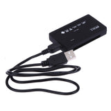 All in One Memory Card Reader USB External SD SDHC Mini Micro M2 MMC XD CF Read and Write Flash Memory Card with USD Cable Black - one46.com.au