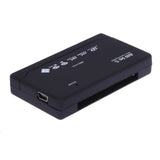 All in One Memory Card Reader USB External SD SDHC Mini Micro M2 MMC XD CF Read and Write Flash Memory Card with USD Cable Black - one46.com.au