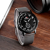 Top Fashion Brand SOXY Watches Men Quartz Sport Watch Black Stainless Steel Mesh Belt Watch Male Clock Hours Relogio Masculino - one46.com.au