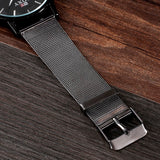 Top Fashion Brand SOXY Watches Men Quartz Sport Watch Black Stainless Steel Mesh Belt Watch Male Clock Hours Relogio Masculino - one46.com.au