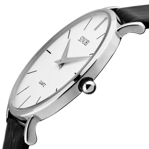 SINOBI Watches Fashion Ultra Thin Men's Watch Waterproof Watch Men Watch Clock relogio masculino erkek kol saati reloj hombre - one46.com.au