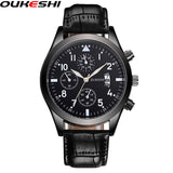 OUKESHI Brand Fashion Calendar Business Men Watches Casual Stainless Steel Quartz Wristwatches Relogio Masculino Clock Hot Sale - one46.com.au