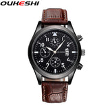 OUKESHI Brand Fashion Calendar Business Men Watches Casual Stainless Steel Quartz Wristwatches Relogio Masculino Clock Hot Sale - one46.com.au