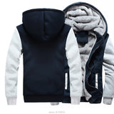 2019 new Winter Warm Hoodies wool liner tracksuits Coat men Thick Zipper Jacket male solid color no print Sweatshirt size M-4XL - one46.com.au