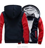 2019 new Winter Warm Hoodies wool liner tracksuits Coat men Thick Zipper Jacket male solid color no print Sweatshirt size M-4XL - one46.com.au