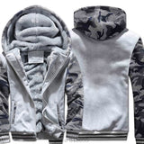 2019 new Winter Warm Hoodies wool liner tracksuits Coat men Thick Zipper Jacket male solid color no print Sweatshirt size M-4XL - one46.com.au