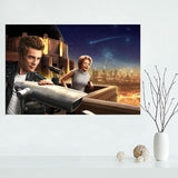 Custom James dean Marilyn Monroe, elvis Presley Canvas Painting Poster Cloth Silk Fabric Wall Art Poster for Fashion Home Decor - one46.com.au