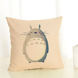 Cartoon  Style Cushion  Case  Home Decorative Pillow Case Totoro Printed Throw Pillow Car Home Decor Linen Cotton Cushion Cover - one46.com.au