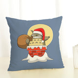 Cartoon  Style Cushion  Case  Home Decorative Pillow Case Totoro Printed Throw Pillow Car Home Decor Linen Cotton Cushion Cover - one46.com.au