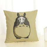 Cartoon  Style Cushion  Case  Home Decorative Pillow Case Totoro Printed Throw Pillow Car Home Decor Linen Cotton Cushion Cover - one46.com.au