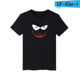 Hot Sale Classic Joker Short Sleeve Tee Shirt Men Cotton Funny Black Summer Tshirt Men Brand Fashion T Shirt Men High Quality - one46.com.au
