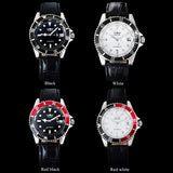 2018 WINNER popular brand men luxury automatic self wind watches creative case black dial male leather band Relogio masculino - one46.com.au