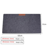 2mm/3mm Thickness Felt Computer Desk Mat Desktop Mouse Pad Large Size Keyboard Game Laptop Table Mat for Home Office 63 X 33cm - one46.com.au