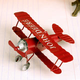 Mini Iron Plane Model 1 PC Red Blue Yellow Metal Airplane For Bar Cafe Decoration Photo Props Toy Plane Gifts Craft - one46.com.au