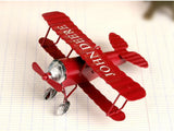 Mini Iron Plane Model 1 PC Red Blue Yellow Metal Airplane For Bar Cafe Decoration Photo Props Toy Plane Gifts Craft - one46.com.au