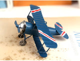 Mini Iron Plane Model 1 PC Red Blue Yellow Metal Airplane For Bar Cafe Decoration Photo Props Toy Plane Gifts Craft - one46.com.au