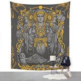 IBERIAN HECATE Gray Wall Tapestry - one46.com.au