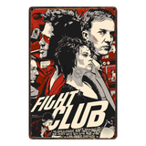 [ Mike86 ] Pulp fiction Fight club Reservoid Dogs Retro Movie Metal Poster Pub Cinema Bar Mural Painting Decor 20X30 CM AA-1039 - one46.com.au