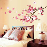 Cherry Blossom wall sticker DIY Poster Waterproof Background wall stickers for kids rooms Cafe Art Decals Home Decoration - one46.com.au
