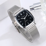 Women Bracelet Watch Silver Square Luxury Crystal Alloy WristWatches Lvpai Brand Women Fashion Men Watch Quartz Dropshiping - one46.com.au