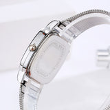 Women Bracelet Watch Silver Square Luxury Crystal Alloy WristWatches Lvpai Brand Women Fashion Men Watch Quartz Dropshiping - one46.com.au