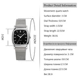 Women Bracelet Watch Silver Square Luxury Crystal Alloy WristWatches Lvpai Brand Women Fashion Men Watch Quartz Dropshiping - one46.com.au