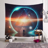 Lannidaa Cat Psychedelic Tapestry Decor Hippie Tapestry Mandala Wall Hanging Belgium Printed Wall Cloth Tapestries Manta Curtain - one46.com.au