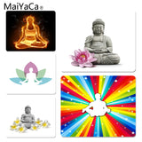MaiYaCa In Stocked Lord Buddha  Meditation Yoga Unique Desktop Pad Game Mousepad Size for 18x22cm 25x29cm Small Mousepad - one46.com.au