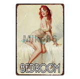 [ Mike86 ] Pin up Lady Tin sign Art  wall Festival decoration Pub Cafe Bar Party Vintage Metal Painting A-254  20*30 CM - one46.com.au