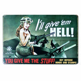 [ Mike86 ] Pin up Lady Tin sign Art  wall Festival decoration Pub Cafe Bar Party Vintage Metal Painting A-254  20*30 CM - one46.com.au