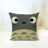 Cartoon  Style Cushion  Case  Home Decorative Pillow Case Totoro Printed Throw Pillow Car Home Decor Linen Cotton Cushion Cover - one46.com.au