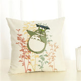 Cartoon  Style Cushion  Case  Home Decorative Pillow Case Totoro Printed Throw Pillow Car Home Decor Linen Cotton Cushion Cover - one46.com.au