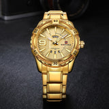 New Fashion Luxury Brand NAVIFORCE Men Gold Watches Men's Waterproof Stainless Steel Quartz Watch Male Clock Relogio Masculino - one46.com.au