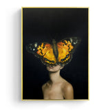 Modern Posters and Prints Flowers Feather Women Print Oil Painting Canvas Wall Art Pictures for Living Room Home Decoration - one46.com.au