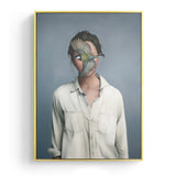 Modern Posters and Prints Flowers Feather Women Print Oil Painting Canvas Wall Art Pictures for Living Room Home Decoration - one46.com.au