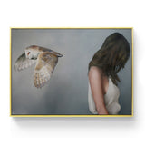 Modern Posters and Prints Flowers Feather Women Print Oil Painting Canvas Wall Art Pictures for Living Room Home Decoration - one46.com.au