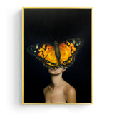 Modern Posters and Prints Flowers Feather Women Print Oil Painting Canvas Wall Art Pictures for Living Room Home Decoration - one46.com.au