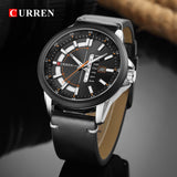 Top Brand Mens Quartz Watches Blue Creative Unique Fashion Design Wrist watch Leather Strap Date Week Clock Reloj Male - one46.com.au