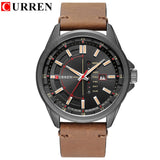 Top Brand Mens Quartz Watches Blue Creative Unique Fashion Design Wrist watch Leather Strap Date Week Clock Reloj Male - one46.com.au