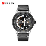 Top Brand Mens Quartz Watches Blue Creative Unique Fashion Design Wrist watch Leather Strap Date Week Clock Reloj Male - one46.com.au