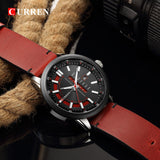 Top Brand Mens Quartz Watches Blue Creative Unique Fashion Design Wrist watch Leather Strap Date Week Clock Reloj Male - one46.com.au