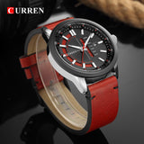 Top Brand Mens Quartz Watches Blue Creative Unique Fashion Design Wrist watch Leather Strap Date Week Clock Reloj Male - one46.com.au