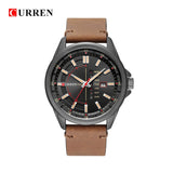 Top Brand Mens Quartz Watches Blue Creative Unique Fashion Design Wrist watch Leather Strap Date Week Clock Reloj Male - one46.com.au