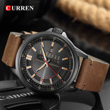 Top Brand Mens Quartz Watches Blue Creative Unique Fashion Design Wrist watch Leather Strap Date Week Clock Reloj Male - one46.com.au