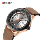 Top Brand Mens Quartz Watches Blue Creative Unique Fashion Design Wrist watch Leather Strap Date Week Clock Reloj Male - one46.com.au