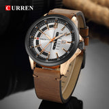 Top Brand Mens Quartz Watches Blue Creative Unique Fashion Design Wrist watch Leather Strap Date Week Clock Reloj Male - one46.com.au