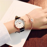 Polygonal dial design women watches luxury fashion dress quartz watch ulzzang popular brand white ladies leather wristwatch - one46.com.au