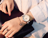 Polygonal dial design women watches luxury fashion dress quartz watch ulzzang popular brand white ladies leather wristwatch - one46.com.au