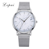 Women Bracelet Watch Silver Square Luxury Crystal Alloy WristWatches Lvpai Brand Women Fashion Men Watch Quartz Dropshiping - one46.com.au